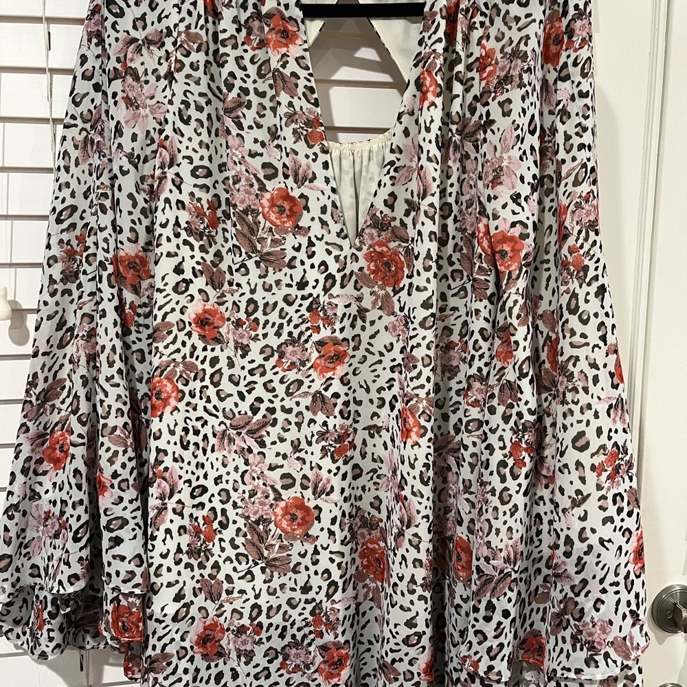 Small buddy love dress with bell sleeve